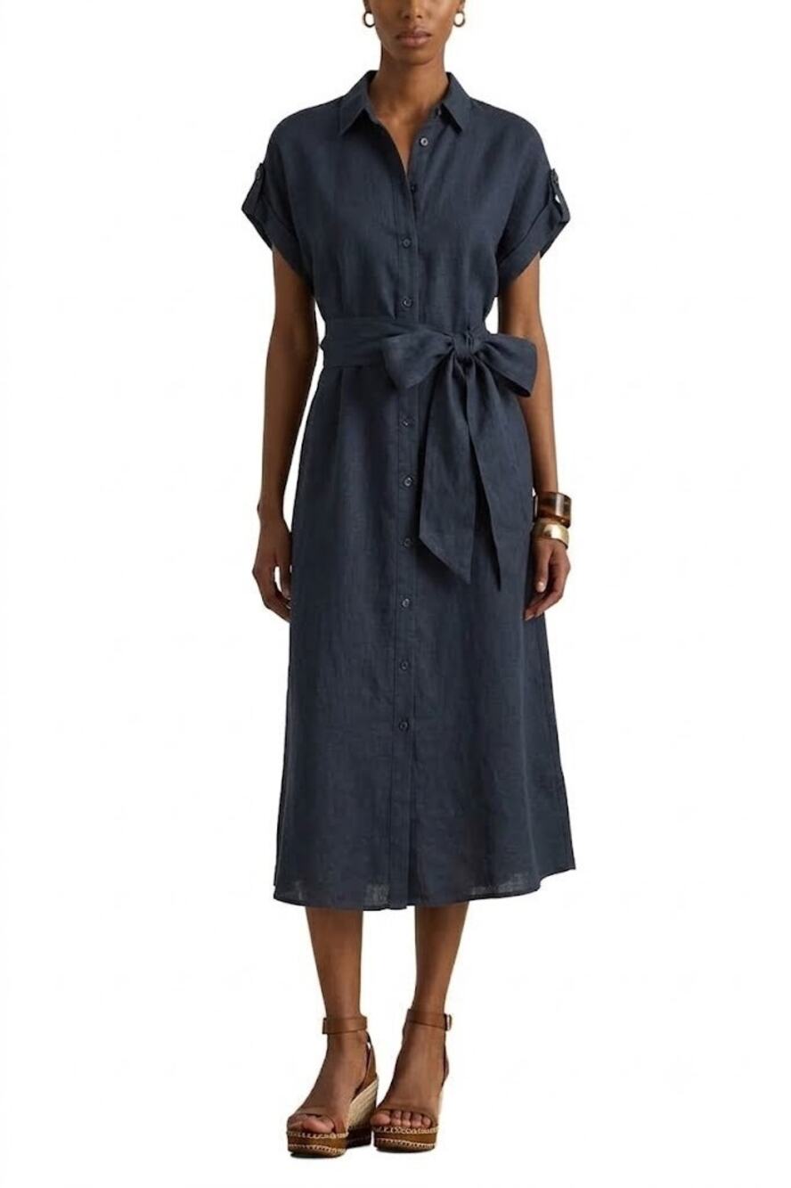 LAUREN RALPH LAUREN Linen Dress Size 14